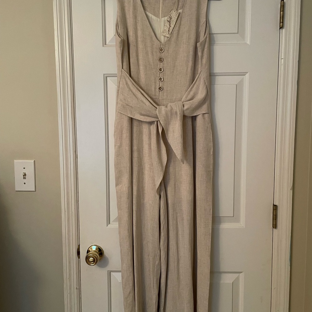 Mystree Pantsuit Linen/Cotton blend -size Large - NWT
